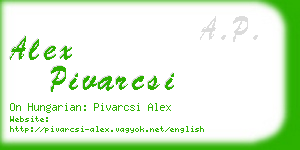 alex pivarcsi business card